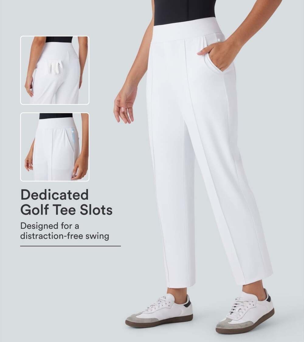 Halara White  Pleated High Waisted Wide Leg Pants S